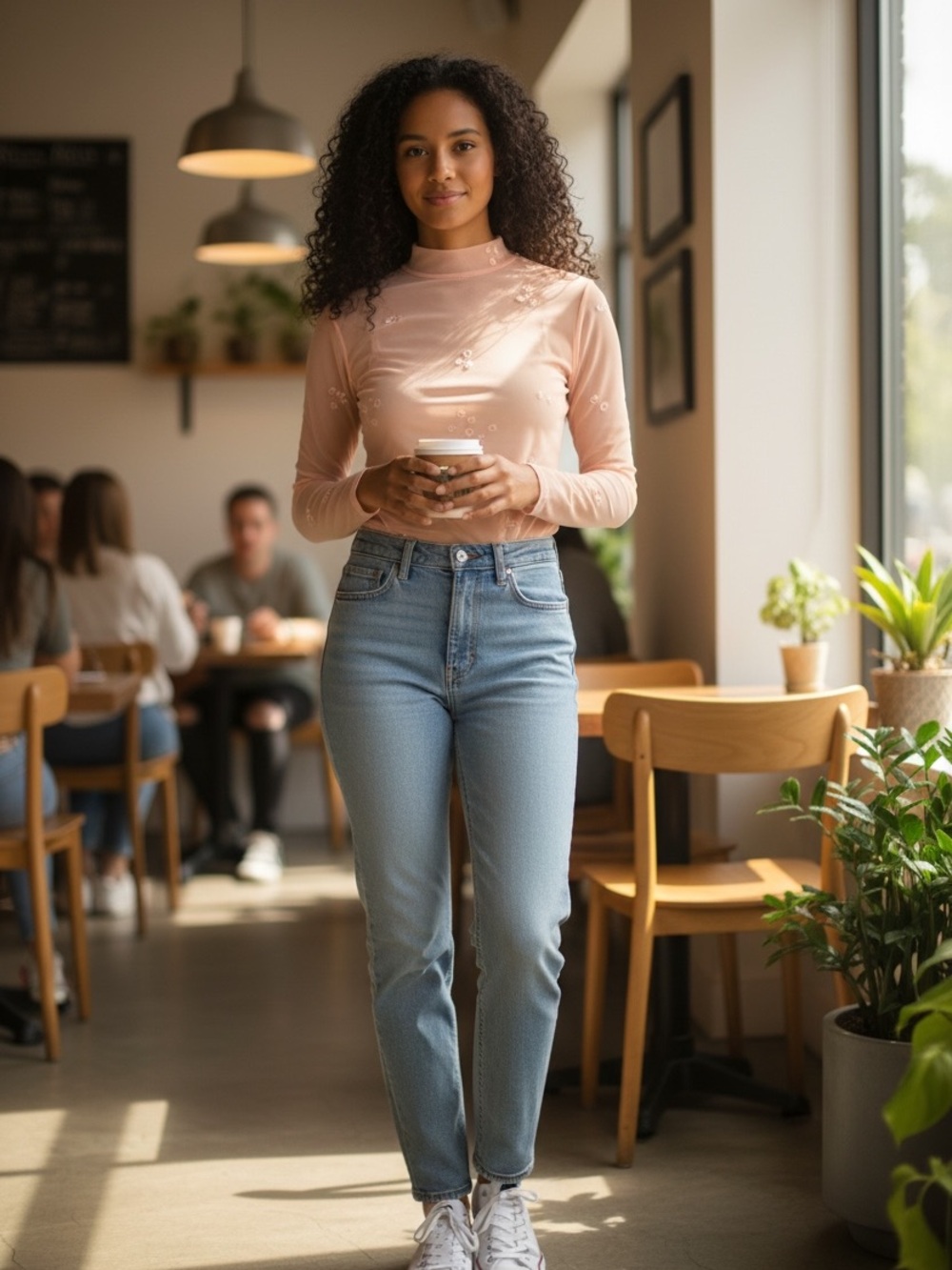 L Mesh Pink Embellished Top White Birch